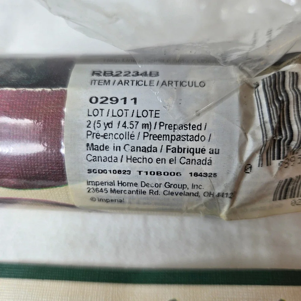 Imperial Red Apple Wallpaper Border Prepasted 5yd Rolls RB2234B Set of 2